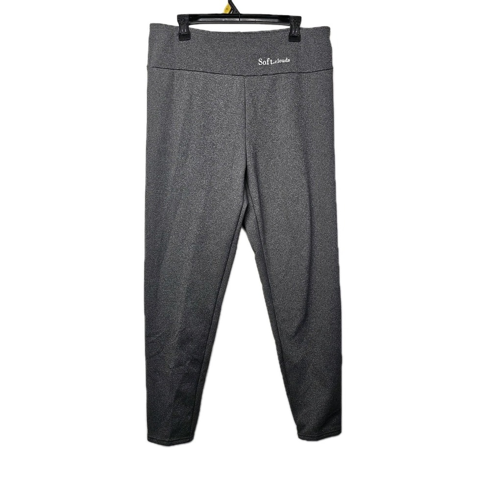 NWT Soft Clouds Womens 3X Fleece Leggings Warm‎ Soft Winter Solid Pants Gray